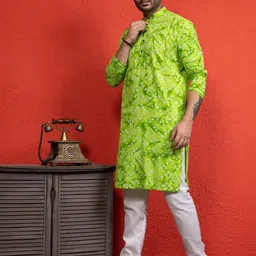 DEVOILER Men Bandhani Printed Kurta image 5