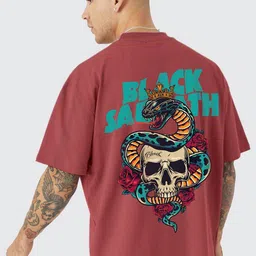 PRONK Men Printed Drop-Shoulder Sleeves T-shirt-image-60