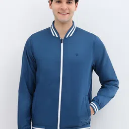 Allen Solly Men Stand Collar Solid Casual Bomber Jacket-image-66