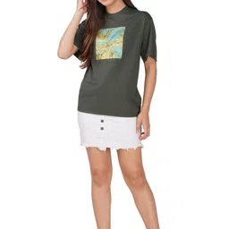 STYLE GRID Graphic Printed Round Neck Cotton Regular Fit T-shirt image 2