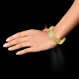 MEENAZ Gold-Plated Stainless Steel Anti-Tarnish Kada Bracelet image 4