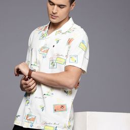 Louis Philippe Jeans Conversational Printed Slim Fit Casual Shirt-picture-2