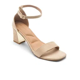 Lino Perros Open Toe Block Heel Sandals with Ankle Loop image 4