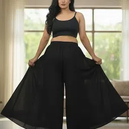 Farden Women High Rise Flared Slip On Ethnic Palazzos image 3