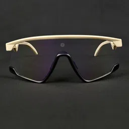 HASHTAG EYEWEAR Unisex Clear Lens & Rose Gold-Toned Sports Sunglasses with-picture-27