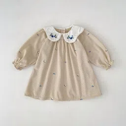 LULU & SKY Embroidered Peter Pan Collar Puff Sleeve A-Line Dress image 5