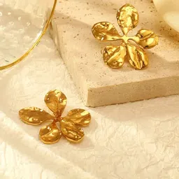 Estailo fashion Gold-Plated Floral Shaped Studs-picture-39