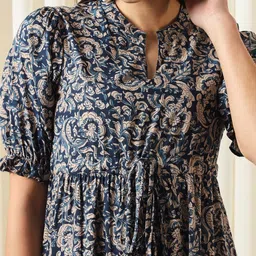 LookShine Floral Printed A-Line Midi Dress image 2