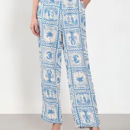 Vero Moda Women Printed Straight Fit High-Rise Trousers-image-80