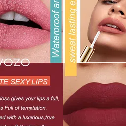 VOZO Set Of 4 Matte Lips Liquid Lipstick- Wine 102-Maroon 103-Red 104-Light Magenta 106 image 4
