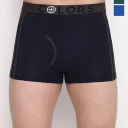 COLORS by Rupa Frontline Men Pack Of 3 Mid-Rise Trunks Colors119_N(1)-RBL(1)-T(1)-80-picture-37
