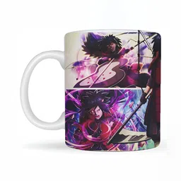 Mr UVD White & Purple Cartoon Characters Printed Ceramic Glossy Mug - 350 ml-picture-27