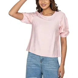 AMADORE Women Synthetic Crepe Solid Tops image 4