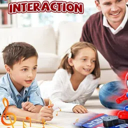 OPINA Kids Spider Man Skateboard Sliding Plate Toy With Auto-Turning Action & LED Light image 3