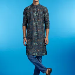 Diwas by Manyavar Men Printed Kurta-image-83