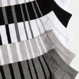 Marks & Spencer Men Pack Of 5 Striped Ankle-Length Socks image 2