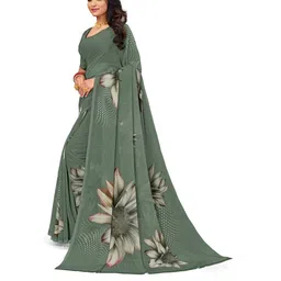 PARVOTSAV Green Polyester Saree image 4