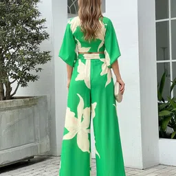 Mast & Harbour Women V-Neck Printed Basic Jumpsuit image 2