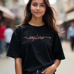 TOGS & TERRE Women Typography Printed Organic Cotton T-shirt-picture-35