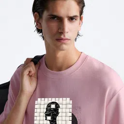 MISCHIEF MONKEY Graphic Printed Round Neck Pure Cotton T-shirt image 3