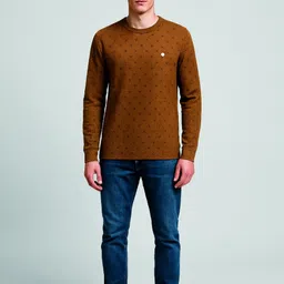 SANDPIPER Men Conversational Printed Round Neck Cotton T-shirt image 3