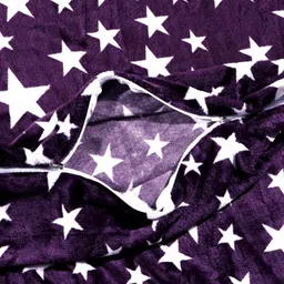 BLUEDOT Purple & White Geometric Printed Fleece Heavy Winter 300 GSM Dohar image 4