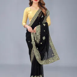 DISHA FASHION Embellished Beads and Stones Saree-picture-35