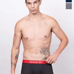 Reebok Pack Of 3 Ribbed Logo Detail Pure Cotton Trunks-picture-28