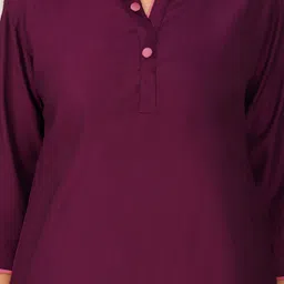 Bindigasm Sabr Mandarin Collar Three-Quarter Sleeves Tunic With Trouser image 4