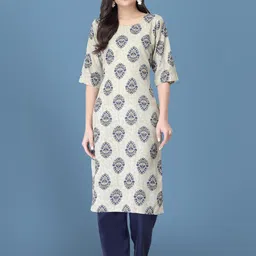 Ethnic basket Women Multicoloured Poly Crepe Kurta Sets-picture-20