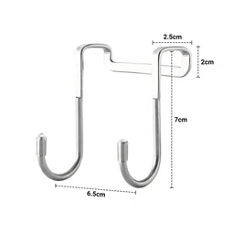 LIVZING Silver-Toned Set of 5 Plated Steel Over Door Hanging image 2