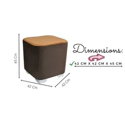 Shadowkart Set Of 2 Brown Pouffes Sitting Ottomans image 3