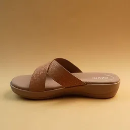 Ozuri Women Textured Open Toe Flats image 4