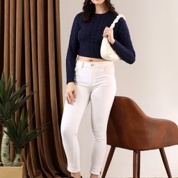 Stylecast X Kotty Women Cable Knit Crop Pullover-picture-44