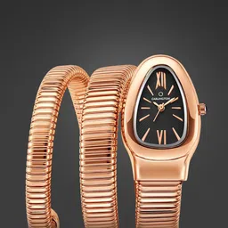 CARLINGTON Women Dial & Stainless Steel Wrap Around Straps Analogue Watch Scarlet 501 Rose Black-picture-40