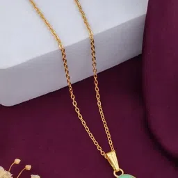 SZN Set Of 2 Gold-Plated Animal Shaped Artificial Beaded Enamelled Pendants With Chains image 5