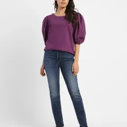 levi's Women's 721 Blue Skinny Fit High Rise Jeans image 5