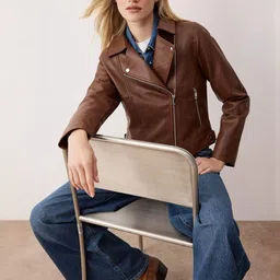 Trendyol Lapel Collar Long Sleeves Biker Jacket-picture-33