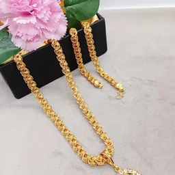SHANKHRAJ MALL Gold-Plated Contemporary Pendants with Chains-picture-14