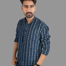 LADSLOOM Men Geometric Printed Thread Work Kurta image 4