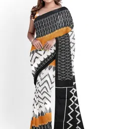 Pinkcity Trade World Geometric Printed Pure Cotton Saree-picture-34