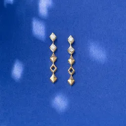 Mia by Tanishq Sequin Glam Gold & Diamond Drop Earrings-1.577 gm-picture-32