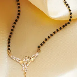 DIVASTRI Gold-Plated Brass Artificial Stones & Beads Mangalsutra-picture-37