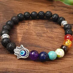 Divine souvenirs Unisex Artificial Beaded Elasticated Bracelet-picture-29