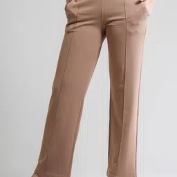 FLURR Women Tailored Flared Easy Wash Pleated Trousers-picture-29