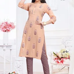 GREAT OUTFITS Ethnic Motifs Printed Pure Cotton Kurti-image-12