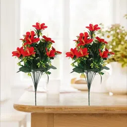 Anandani Fashion Red 2 Pieces Artificial Flower-picture-16