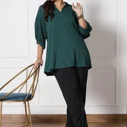 LetsDressUp Mandarin Collar Longline Top image 5