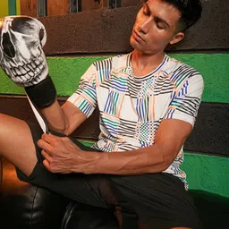 Campus Sutra Men Abstract Printed Round Neck T-shirt-image-95