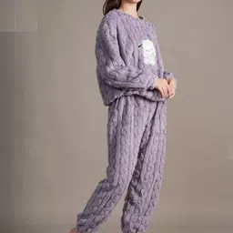 NEYSA Self Designed Round Neck Sweatshirt & Trousers Co-Ords Set image 5